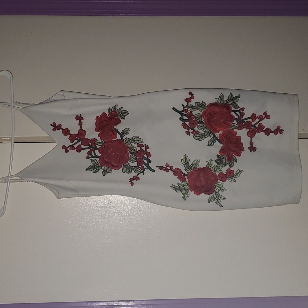 Fashion Nova embroidered floral mini dress